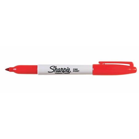Marcatore permanente Sharpie Fine Point Rosso (12 Unità)