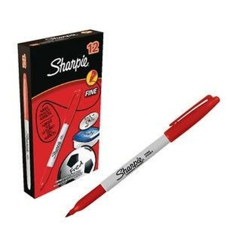 Marcatore permanente Sharpie Fine Point Rosso (12 Unità)