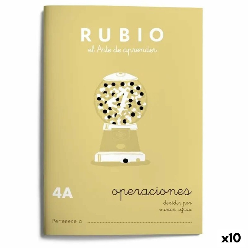 Quaderno di matematica Rubio Nº4A A5 Spagnolo 20 Fogli (10 Unità) Quaderno di matematica Rubio Nº4A A5 Spagnolo 20 Fogli (10 Unità)