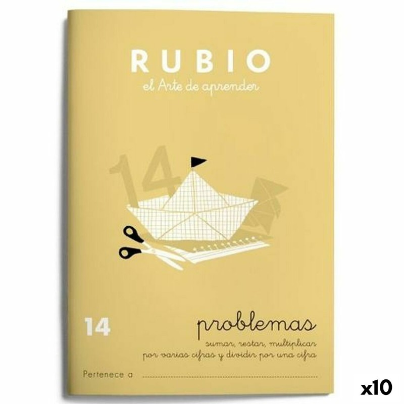 Quaderno di matematica Rubio Nº 14 A5 Spagnolo 20 Fogli (10 Unità) Quaderno di matematica Rubio Nº 14 A5 Spagnolo 20 Fogli (10 Unità)