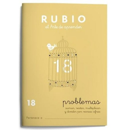 Quaderno di matematica Rubio Nº 18 A5 Spagnolo 20 Fogli (10 Unità)