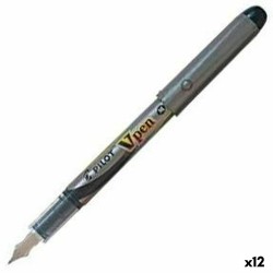 Penna a inchiostro liquido Pilot V Pen Monouso Penna per Calligrafia Nero Acciaio 0,4 mm (12 Unità)