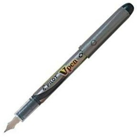 Penna a inchiostro liquido Pilot V Pen Monouso Penna per Calligrafia Nero Acciaio 0,4 mm (12 Unità)
