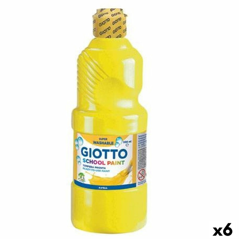 Pittura a tempera Giotto School Giallo 500 ml Lavabili (6 Unità) Pittura a tempera Giotto School Giallo 500 ml Lavabili (6 Unità)