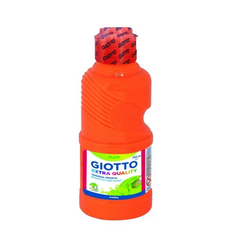 Pittura a tempera Giotto Fluo Arancio 250 ml (8 Unità)