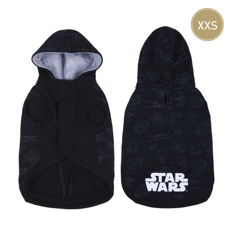 Felpa per Cani Star Wars XXS Nero Felpa per Cani Star Wars XXS Nero