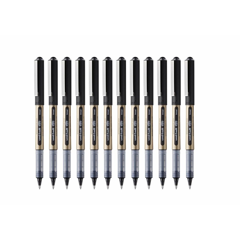 Penna a inchiostro liquido Uni-Ball Rollerball Eye Broad UB-150 Nero 1 mm (12 Pezzi) Penna a inchiostro liquido Uni-Ball Rollerball Eye Broad UB-150 Nero 1 mm (12 Pezzi)
