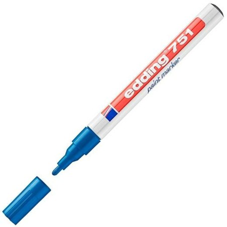 Marcatore permanente Edding 751 Azzurro (10 Unità)