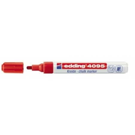 Pennarelli a gesso liquido Edding 4095 Rosso (10 Unità)