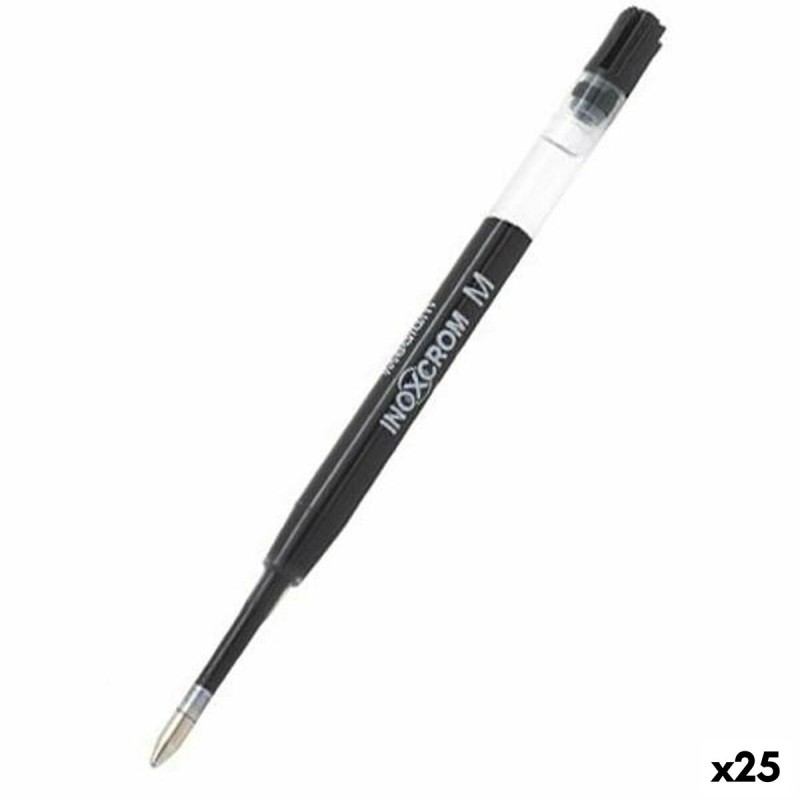 Cartuccia di ricambio per penna Inoxcrom M Nero 1 mm (25 Unità) Cartuccia di ricambio per penna Inoxcrom M Nero 1 mm (25 Unità)