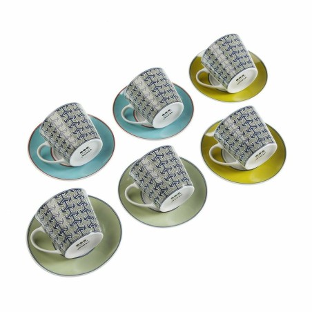 Set di Tazze e Piatti Versa Leia Porcellana 9 x 14 x 14 cm 10,5 x 8 x 6 cm 14 x 14 x 2 cm (12 pcs)