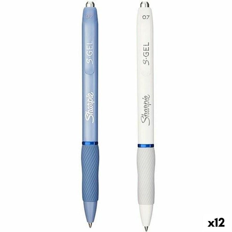 Penna gel Sharpie S-Gel Bianco Azzurro 0,7 mm (12 Unità) Penna gel Sharpie S-Gel Bianco Azzurro 0,7 mm (12 Unità)