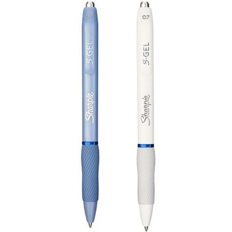 Penna gel Sharpie S-Gel Bianco Azzurro 0,7 mm (12 Unità)