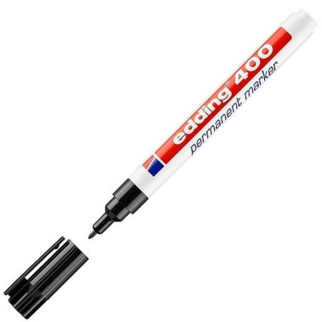 Marcatore permanente Edding 400-01 Nero 1 mm (10 Unità)
