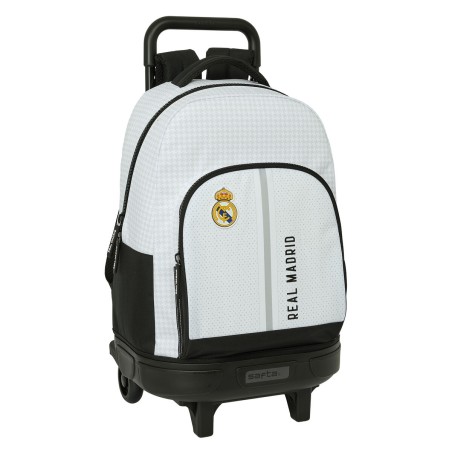 Trolley per la Scuola Real Madrid C.F. 24/25 Bianco Grigio 33 x 45 x 22 cm