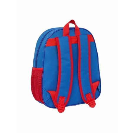 Zaino Scuola F.C. Barcelona Azzurro 27 x 33 x 10 cm 3D