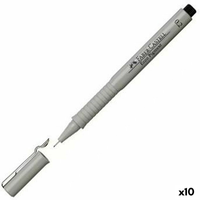 Pennarelli Faber-Castell Ecco Pigment 0,2 mm Nero (10 Unità) Pennarelli Faber-Castell Ecco Pigment 0,2 mm Nero (10 Unità)