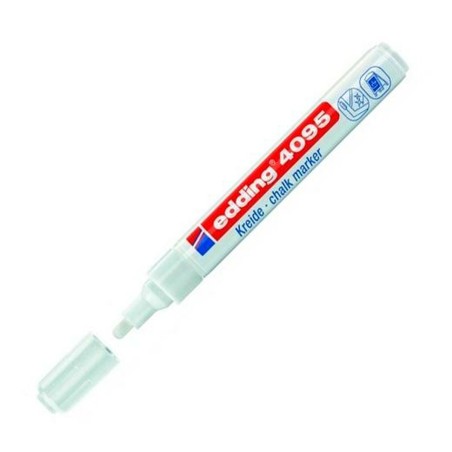 Pennarelli a gesso liquido Edding 4095 Bianco (10 Unità)