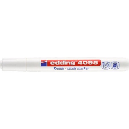Pennarelli a gesso liquido Edding 4095 Bianco (10 Unità)