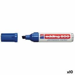 Marcatore permanente Edding 500 Azzurro (10 Unità)