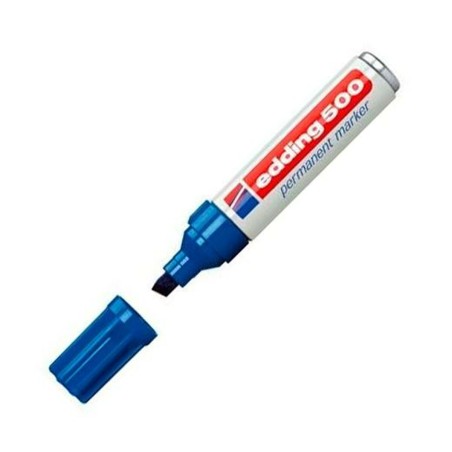 Marcatore permanente Edding 500 Azzurro (10 Unità)