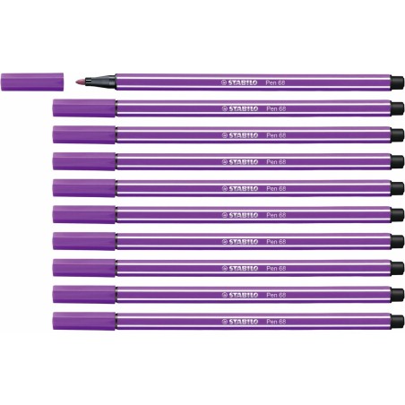Pennarelli Stabilo Pen 68 Lilla (10 Pezzi)