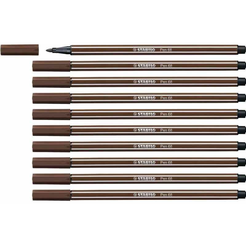 Pennarelli Stabilo Pen 68 Marrone (10 Pezzi) Pennarelli Stabilo Pen 68 Marrone (10 Pezzi)