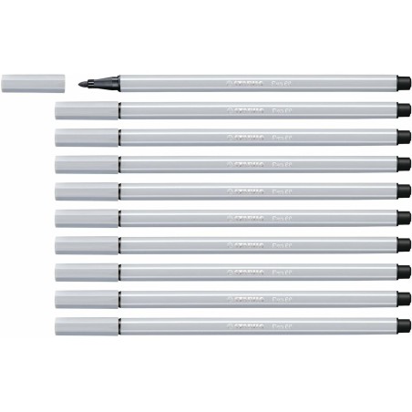 Pennarelli Stabilo Pen 68 Grigio chiaro (10 Pezzi)