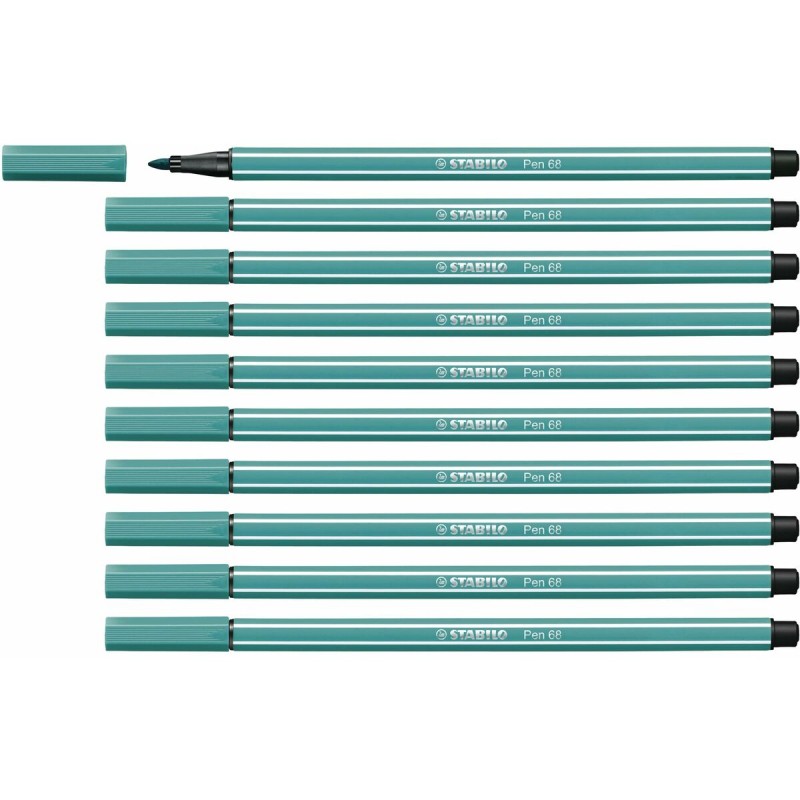 Pennarelli Stabilo Pen 68 Turchese (10 Pezzi) Pennarelli Stabilo Pen 68 Turchese (10 Pezzi)