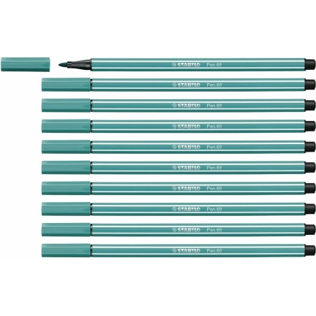 Pennarelli Stabilo Pen 68 Turchese (10 Pezzi)