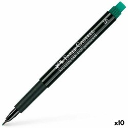 Marcatore permanente Faber-Castell Multimark 1523 S Verde (10 Unità)