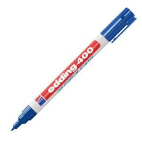 Marcatore permanente Edding 400-03 Azzurro 1 mm (10 Unità)