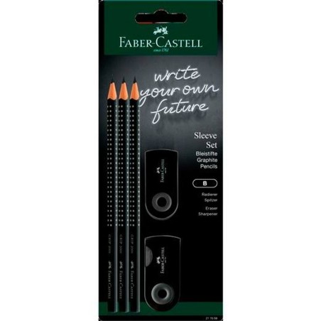 Set per Scrittura Faber-Castell Nero Triangolare B 5 Pezzi