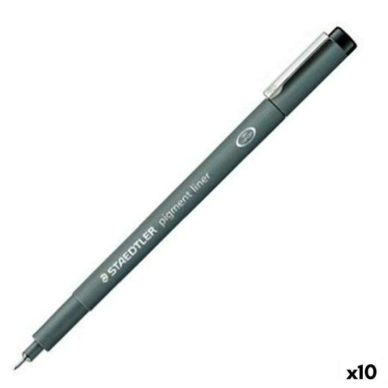 Pennarelli Staedtler Pigment Line Nero (10 Unità) Pennarelli Staedtler Pigment Line Nero (10 Unità)