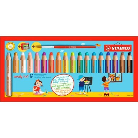 Matite colorate Stabilo Multicolore 18 Pezzi (2 Unità)