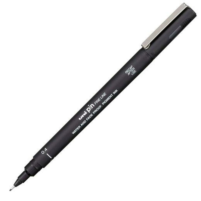 Marcatore permanente Uni-Ball PIN04-200(S) Nero 12 Pezzi Marcatore permanente Uni-Ball PIN04-200(S) Nero 12 Pezzi
