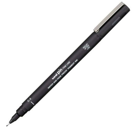 Marcatore permanente Uni-Ball PIN04-200(S) Nero 12 Pezzi