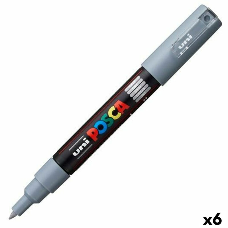 Pennarelli POSCA PC-1M Grigio (6 Unità) Pennarelli POSCA PC-1M Grigio (6 Unità)