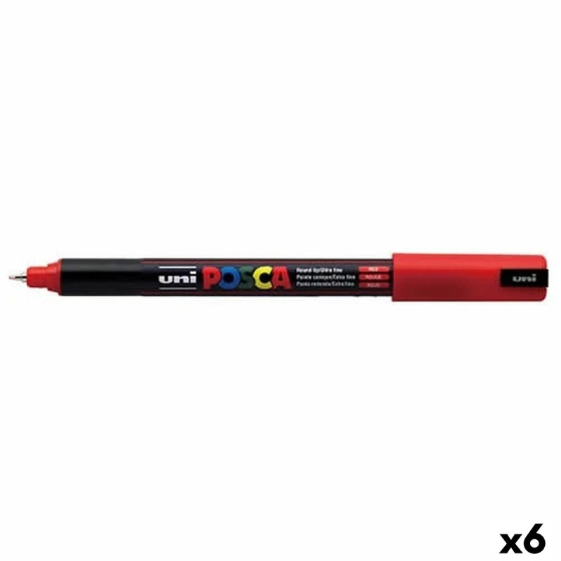 Pennarello POSCA PC-1MR in metallo Rosso (6 Unità) Pennarello POSCA PC-1MR in metallo Rosso (6 Unità)