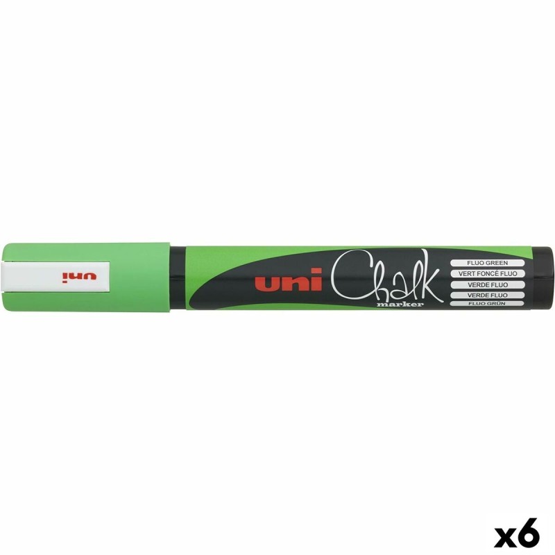 Pennarelli a gesso liquido Uni-Ball PWE-5M Verde (6 Pezzi) Pennarelli a gesso liquido Uni-Ball PWE-5M Verde (6 Pezzi)
