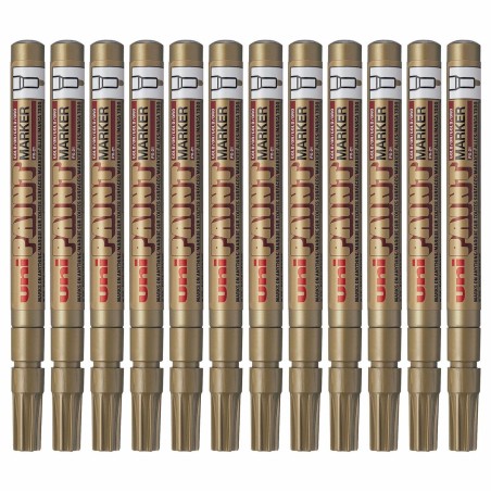 Marcatore permanente Uni-Ball Paint PX-21L Dorato 12 Pezzi