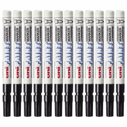 Marcatore permanente Uni-Ball Paint PX-21L Nero 12 Pezzi