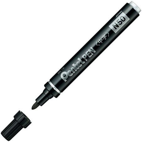Marcatore permanente Pentel N50-BE Nero 12 Pezzi