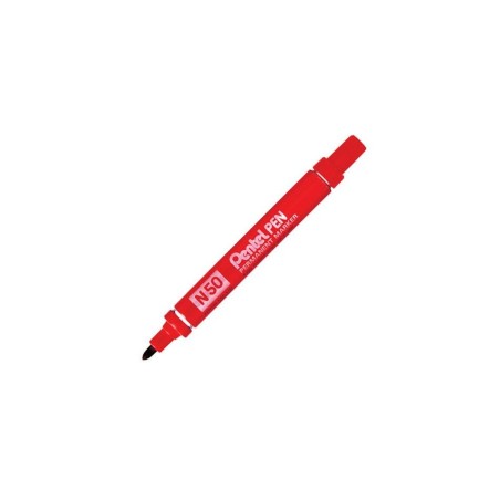Marcatore permanente Pentel N50-BE Rosso 12 Pezzi