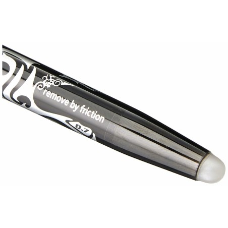 Penna Pilot Frixion Ball Inchiostro cancellabile Nero 0,4 mm 0,7 mm (12 Unità)