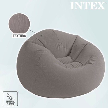 Poltrona Gonfiabile Intex Grigio 107 x 69 x 104 cm 114 x 71 x 114 cm (6 Unità)