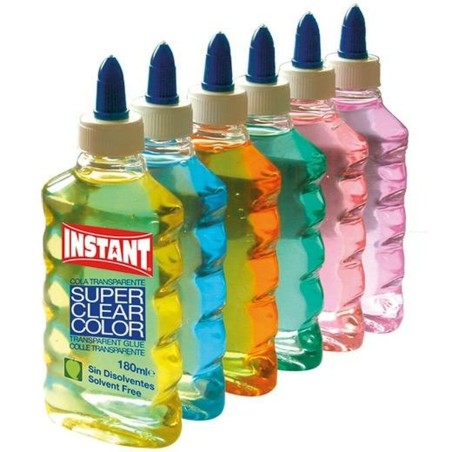 Colla gel Playcolor Instant Multicolore Trasparente 6 Pezzi 180 ml