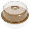 Vassoio con coperchio Versa Trasparente Bambù polistirene Legno MDF