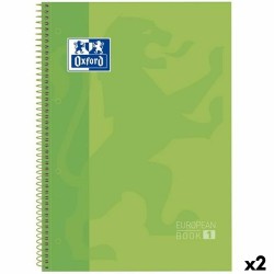 Quaderno con Anelli Oxford Classic Europeanbook 1 Write&Erase Verde A4+ 80 Pagine 5 Pezzi (2 Unità)