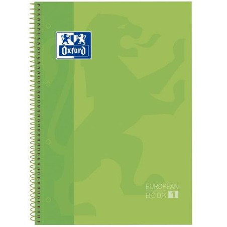 Quaderno con Anelli Oxford Classic Europeanbook 1 Write&Erase Verde A4+ 80 Pagine 5 Pezzi (2 Unità)